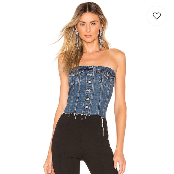 Levi's Tops - Levi’s Lace Up Denim Corset